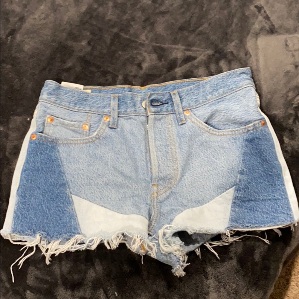 Levi 501 color block shorts